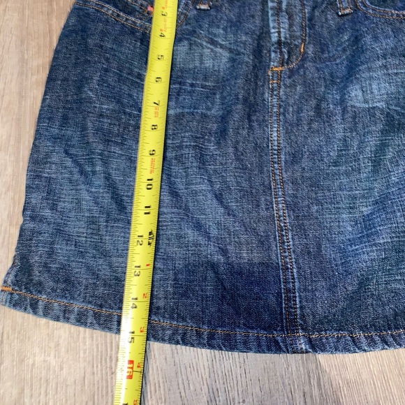 Vintage Blue denim mini skirt size 11, Volcom 5 pocket skirt EUC - Picture 6 of 7
